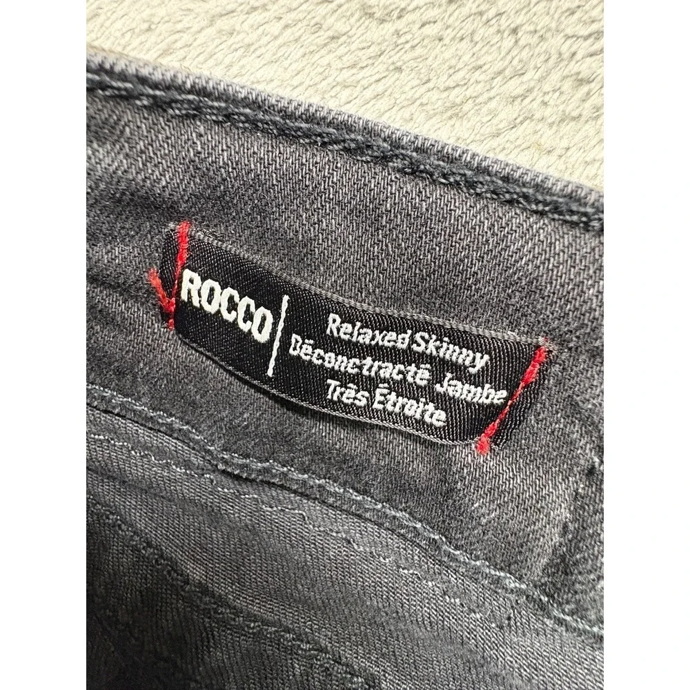 True Religion Rocco Relaxed Skinny Jeans Mens Black Measured 37x33 Distressed